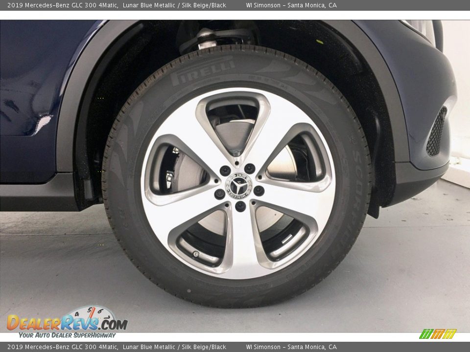 2019 Mercedes-Benz GLC 300 4Matic Lunar Blue Metallic / Silk Beige/Black Photo #9