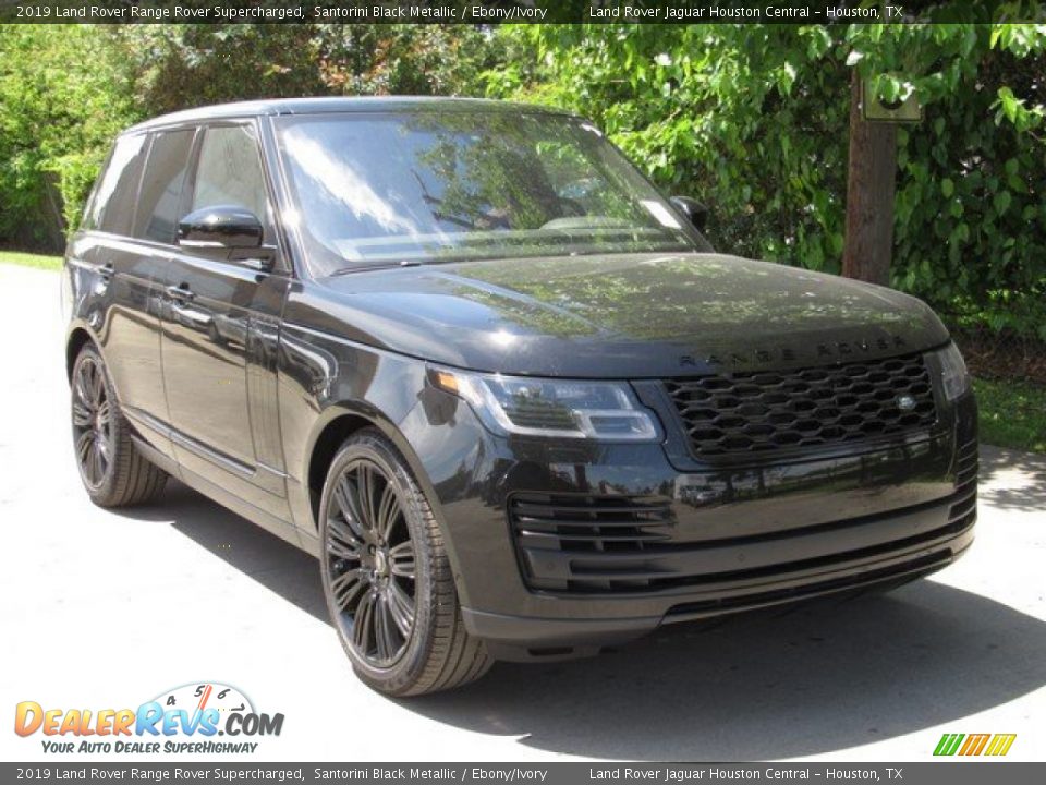 2019 Land Rover Range Rover Supercharged Santorini Black Metallic / Ebony/Ivory Photo #2