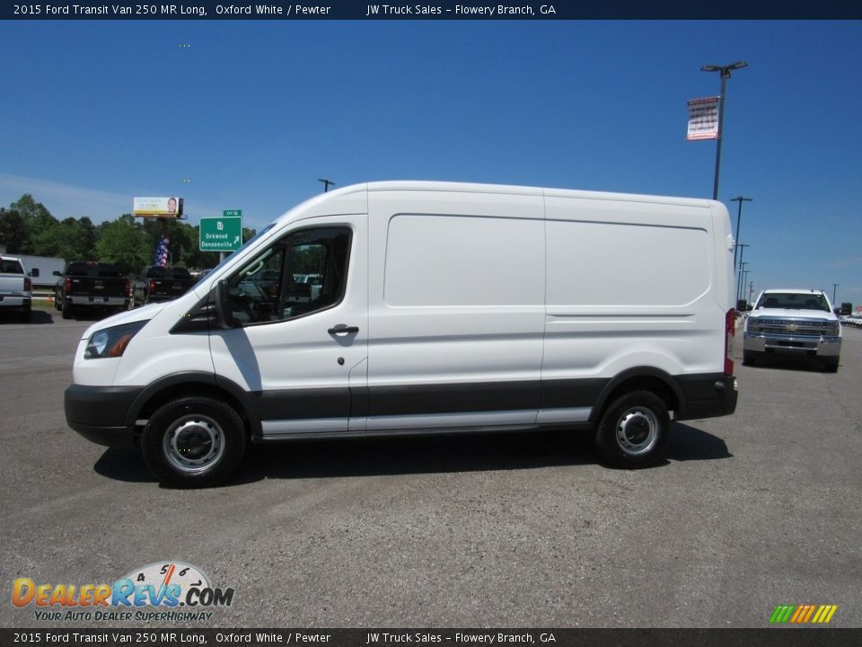 2015 Ford Transit Van 250 MR Long Oxford White / Pewter Photo #2