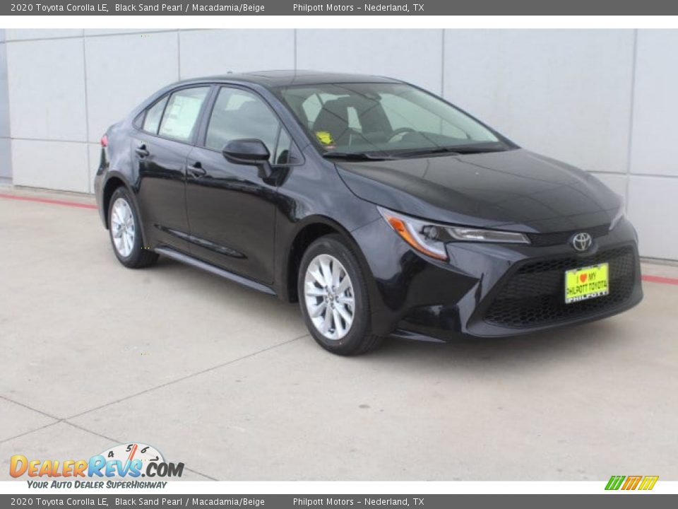 2020 Toyota Corolla LE Black Sand Pearl / Macadamia/Beige Photo #2