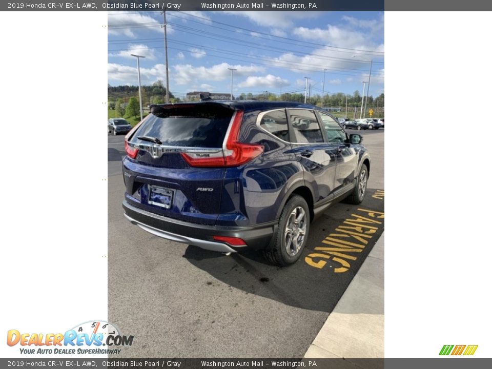 2019 Honda CR-V EX-L AWD Obsidian Blue Pearl / Gray Photo #5