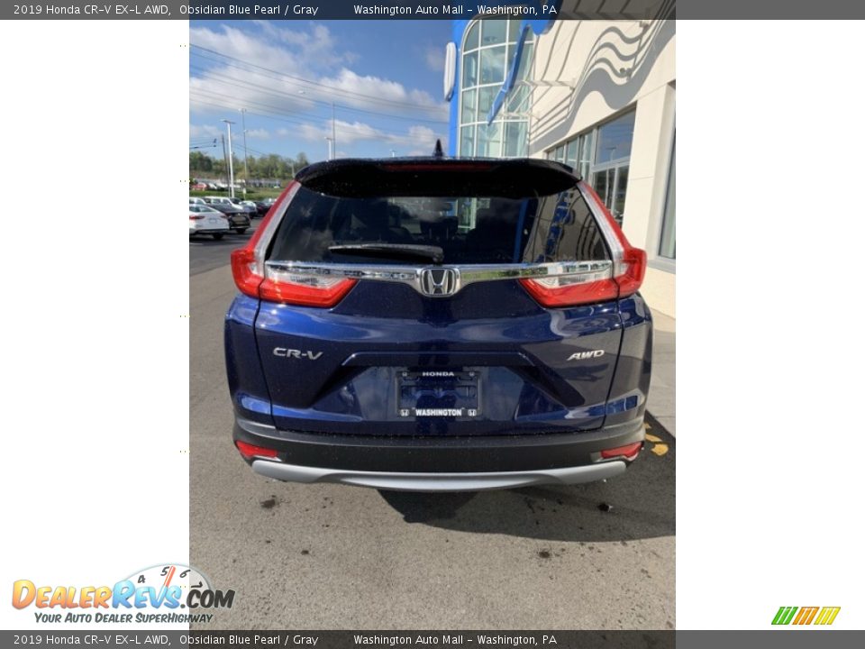 2019 Honda CR-V EX-L AWD Obsidian Blue Pearl / Gray Photo #6