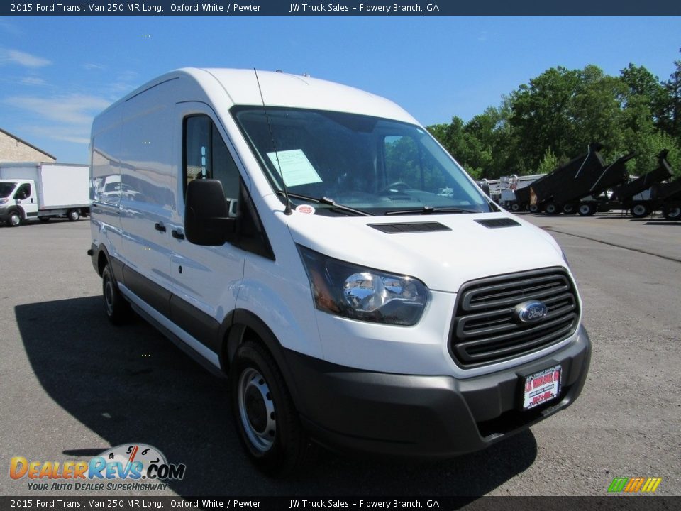 2015 Ford Transit Van 250 MR Long Oxford White / Pewter Photo #7