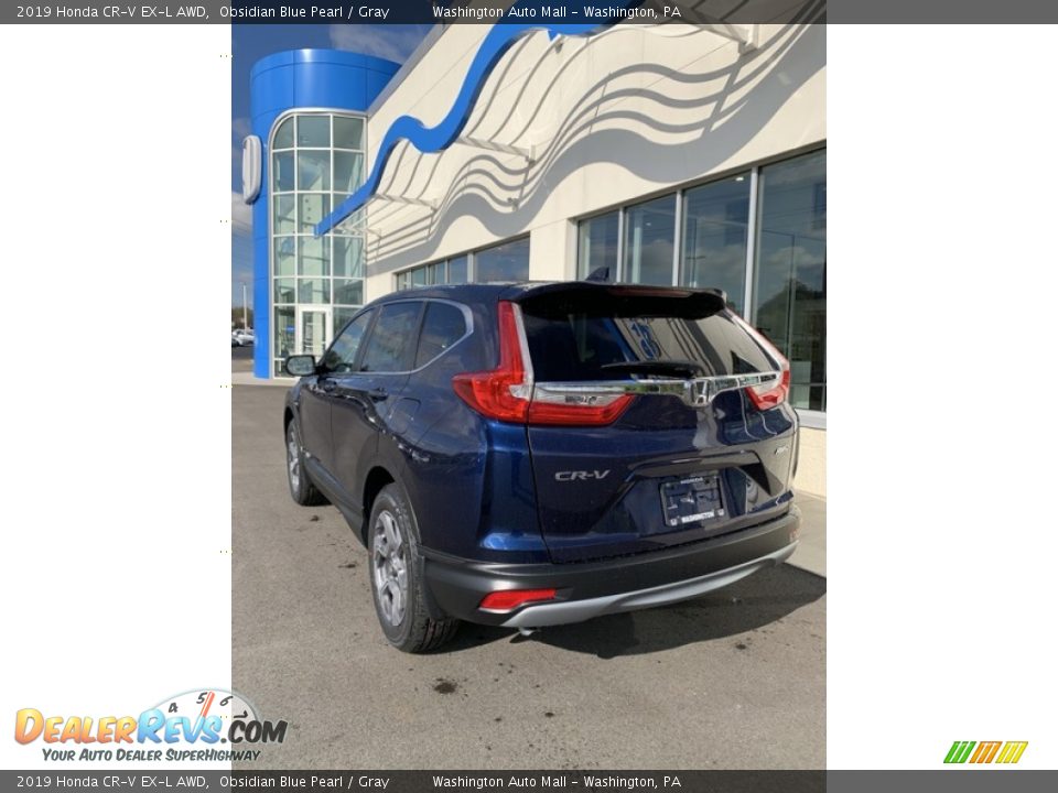 2019 Honda CR-V EX-L AWD Obsidian Blue Pearl / Gray Photo #7