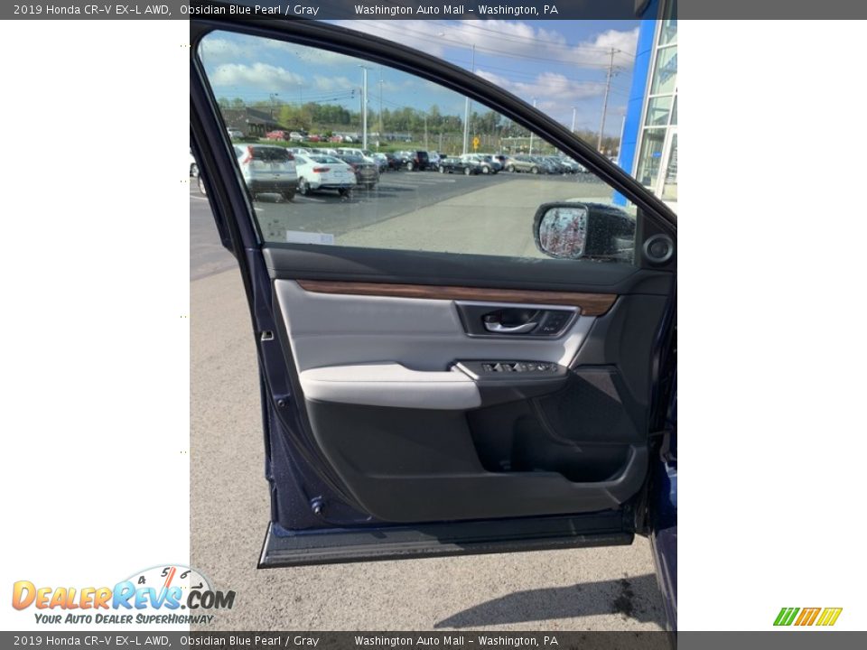 2019 Honda CR-V EX-L AWD Obsidian Blue Pearl / Gray Photo #8