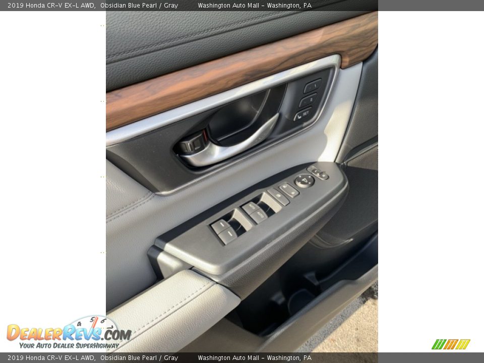 2019 Honda CR-V EX-L AWD Obsidian Blue Pearl / Gray Photo #9