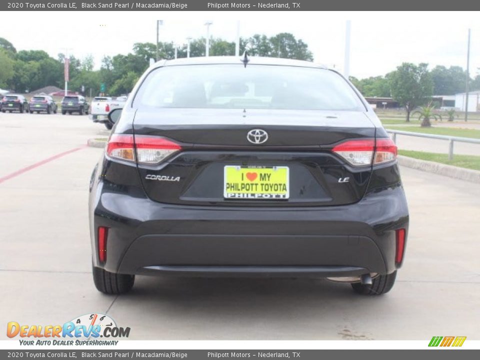 2020 Toyota Corolla LE Black Sand Pearl / Macadamia/Beige Photo #7