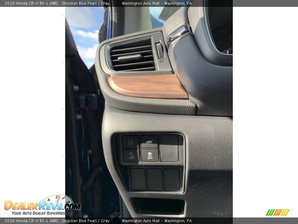 2019 Honda CR-V EX-L AWD Obsidian Blue Pearl / Gray Photo #10