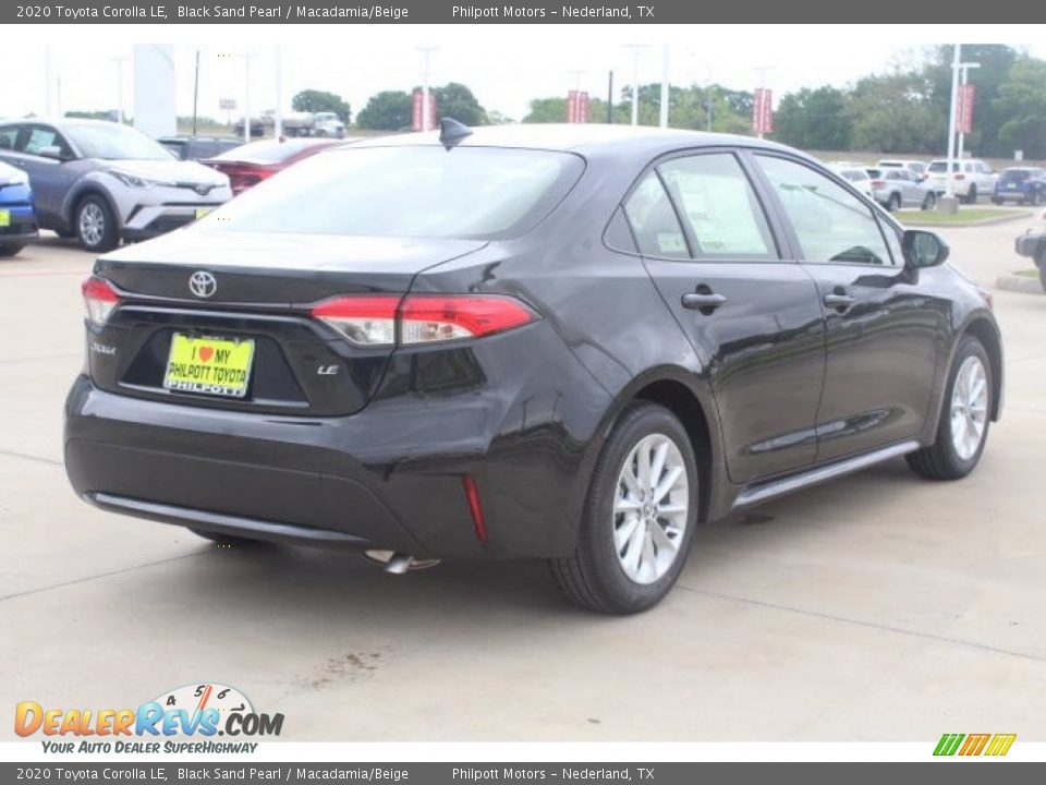 2020 Toyota Corolla LE Black Sand Pearl / Macadamia/Beige Photo #8