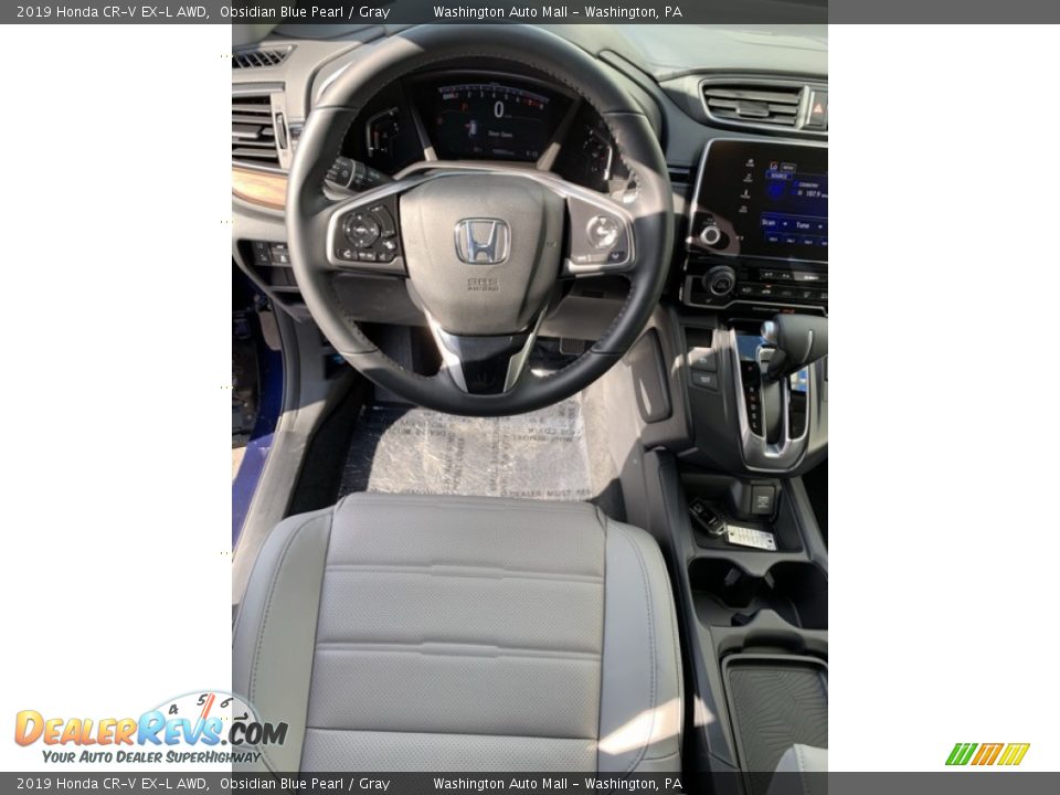 2019 Honda CR-V EX-L AWD Obsidian Blue Pearl / Gray Photo #11