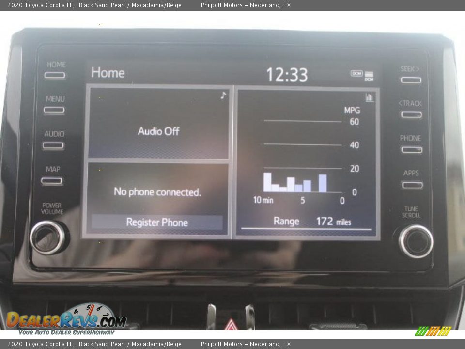 2020 Toyota Corolla LE Black Sand Pearl / Macadamia/Beige Photo #11