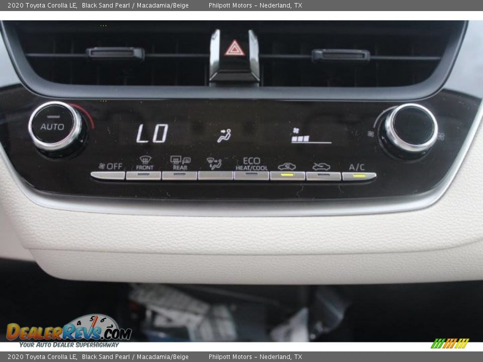 2020 Toyota Corolla LE Black Sand Pearl / Macadamia/Beige Photo #12