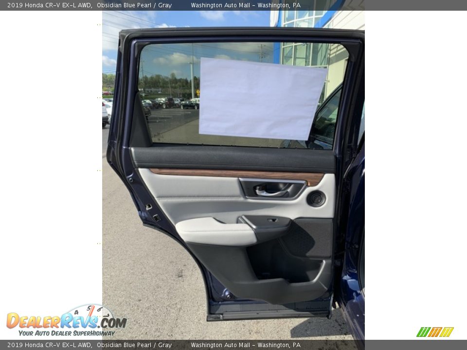 2019 Honda CR-V EX-L AWD Obsidian Blue Pearl / Gray Photo #16
