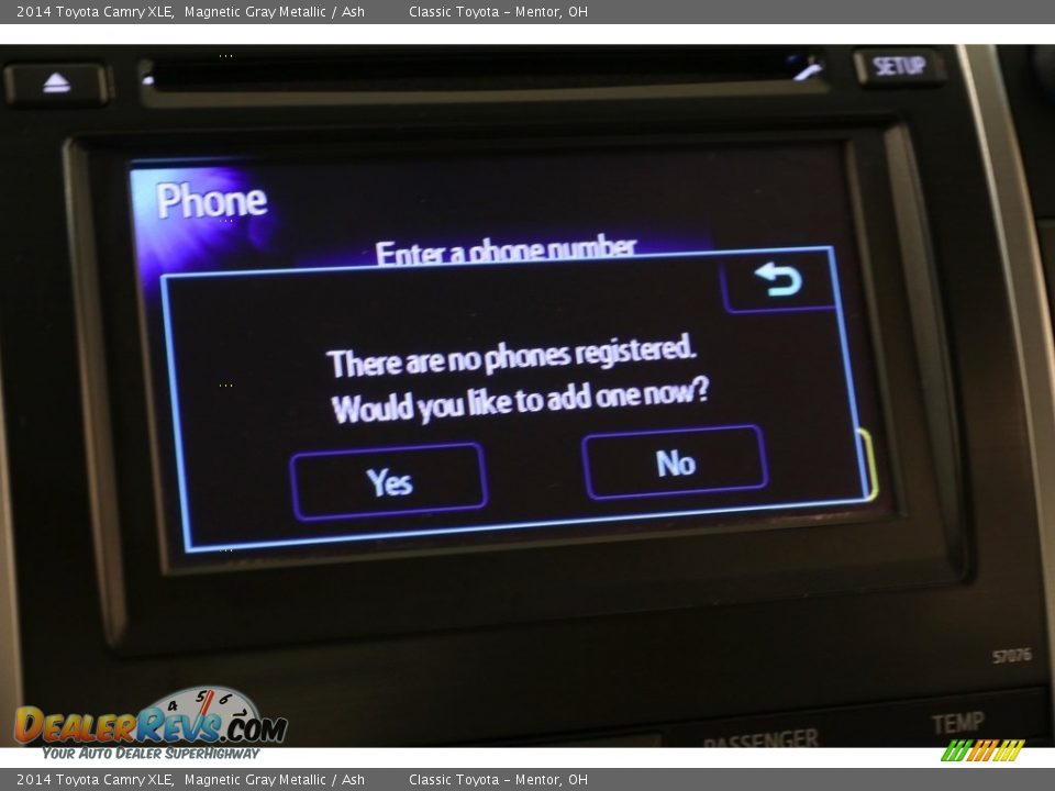 2014 Toyota Camry XLE Magnetic Gray Metallic / Ash Photo #10