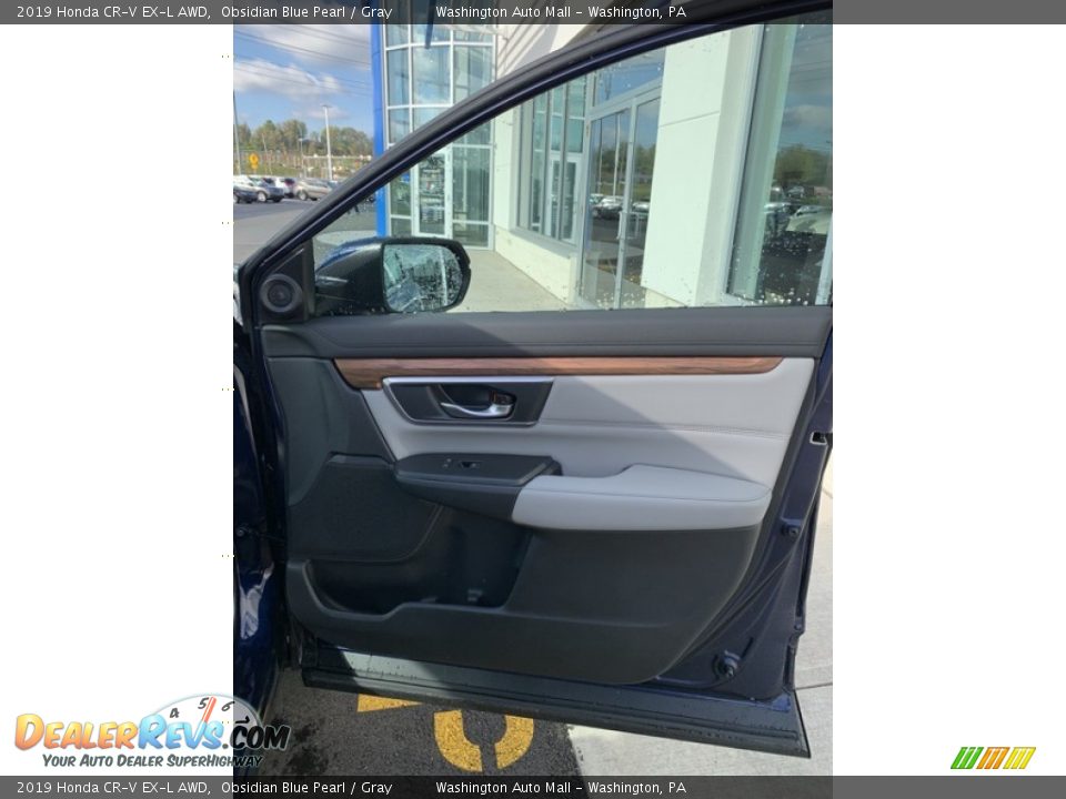 2019 Honda CR-V EX-L AWD Obsidian Blue Pearl / Gray Photo #27