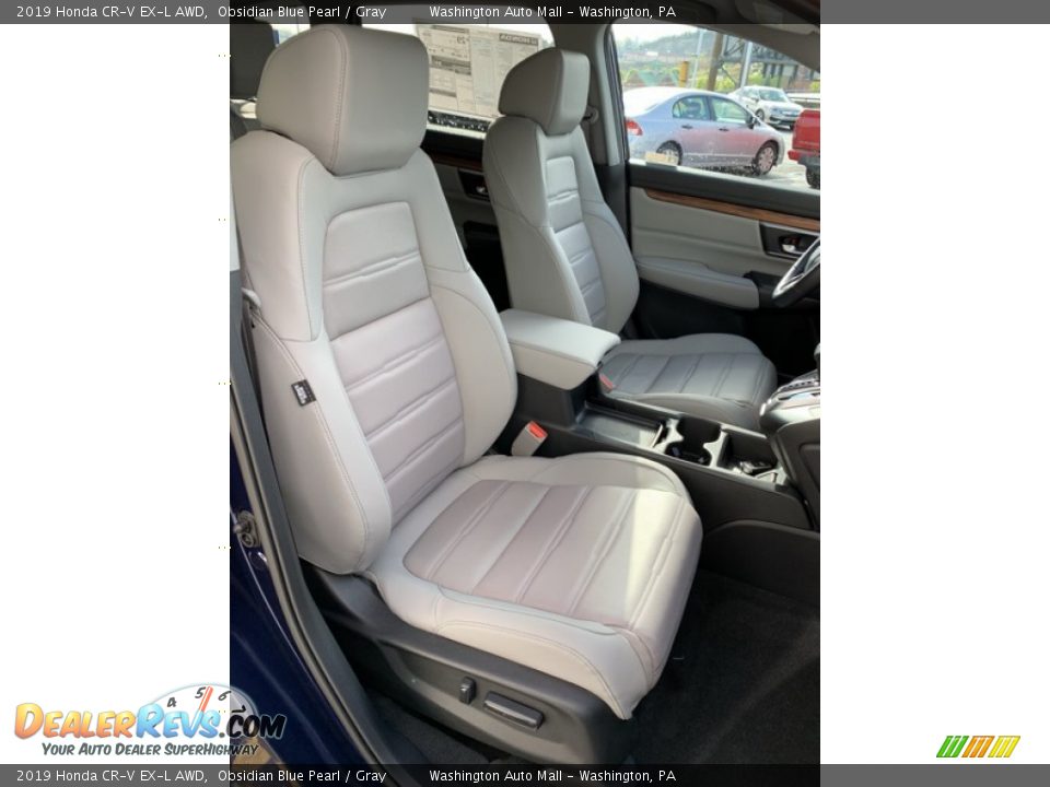 2019 Honda CR-V EX-L AWD Obsidian Blue Pearl / Gray Photo #28