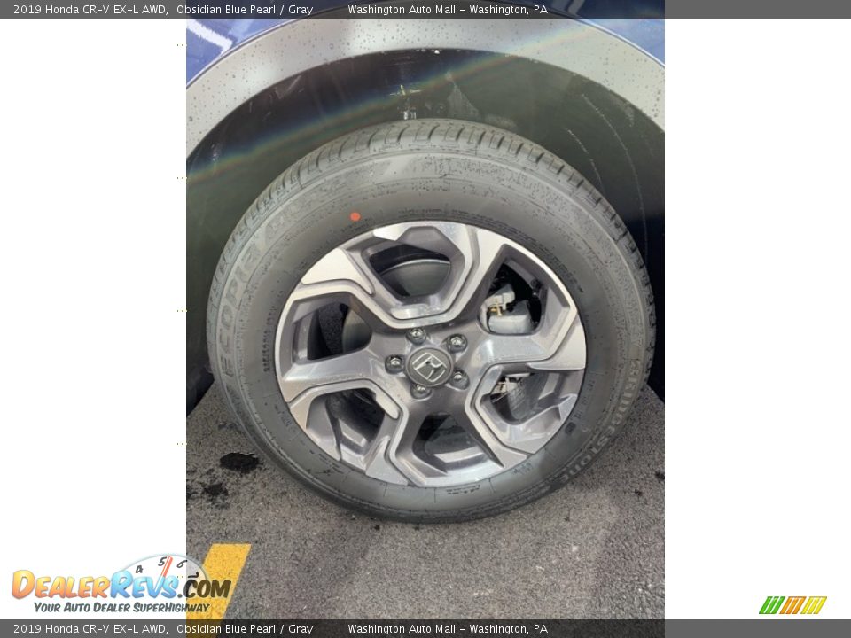 2019 Honda CR-V EX-L AWD Obsidian Blue Pearl / Gray Photo #31