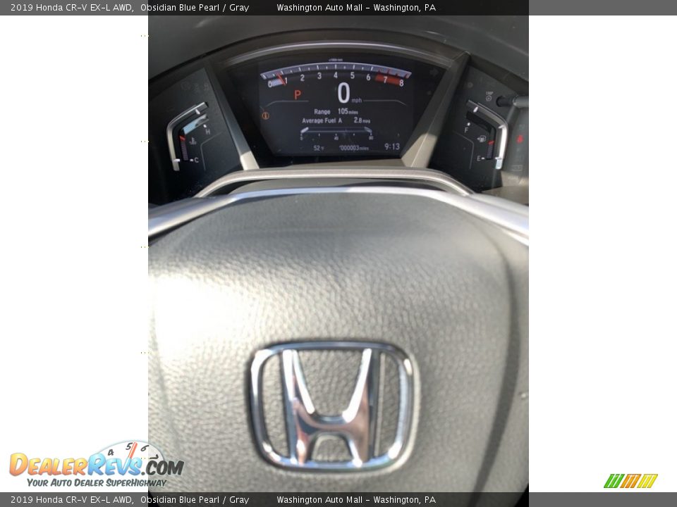 2019 Honda CR-V EX-L AWD Obsidian Blue Pearl / Gray Photo #32