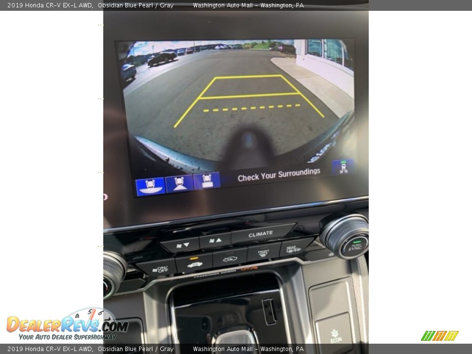 2019 Honda CR-V EX-L AWD Obsidian Blue Pearl / Gray Photo #34