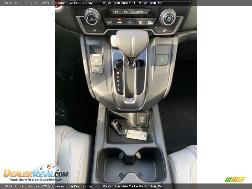 2019 Honda CR-V EX-L AWD Obsidian Blue Pearl / Gray Photo #35