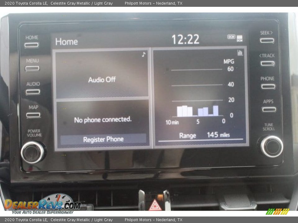 2020 Toyota Corolla LE Celestite Gray Metallic / Light Gray Photo #11