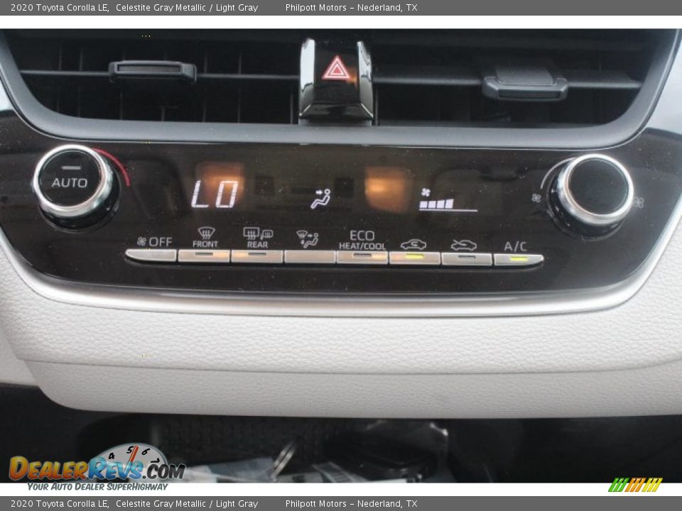 2020 Toyota Corolla LE Celestite Gray Metallic / Light Gray Photo #12