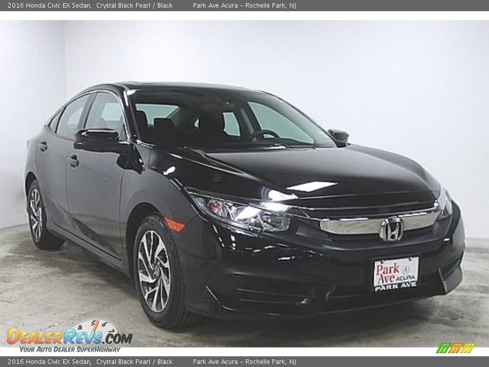 2016 Honda Civic EX Sedan Crystal Black Pearl / Black Photo #3