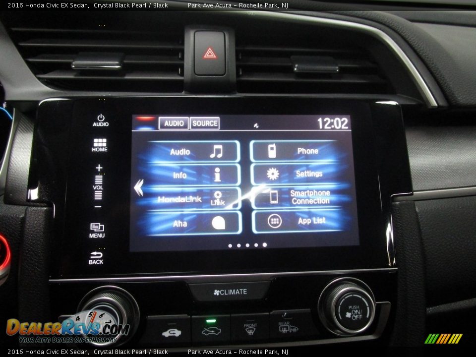 2016 Honda Civic EX Sedan Crystal Black Pearl / Black Photo #23