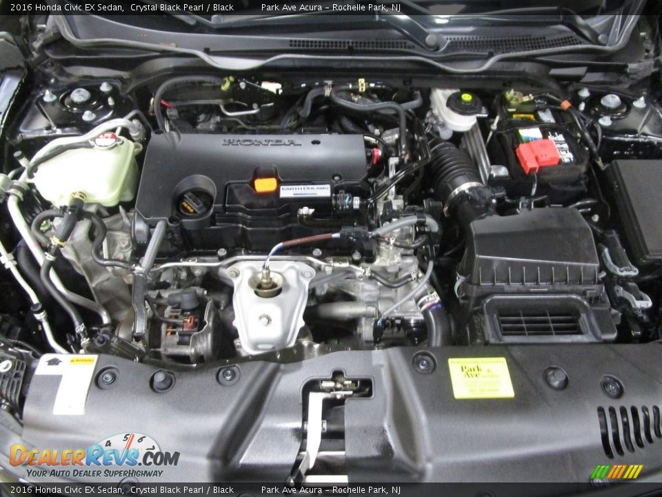2016 Honda Civic EX Sedan Crystal Black Pearl / Black Photo #28