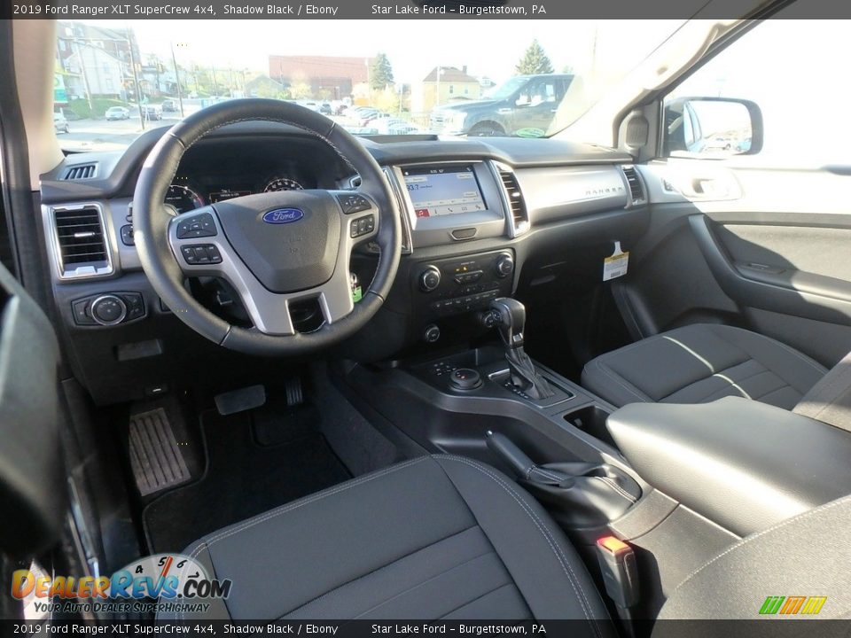 Ebony Interior - 2019 Ford Ranger XLT SuperCrew 4x4 Photo #12