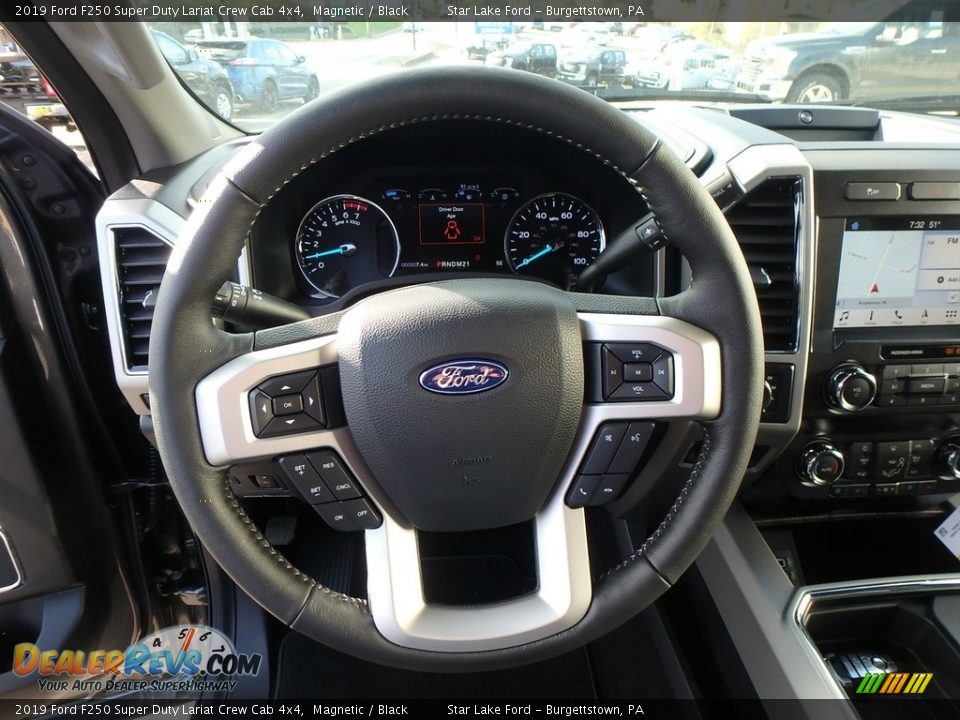 2019 Ford F250 Super Duty Lariat Crew Cab 4x4 Magnetic / Black Photo #15