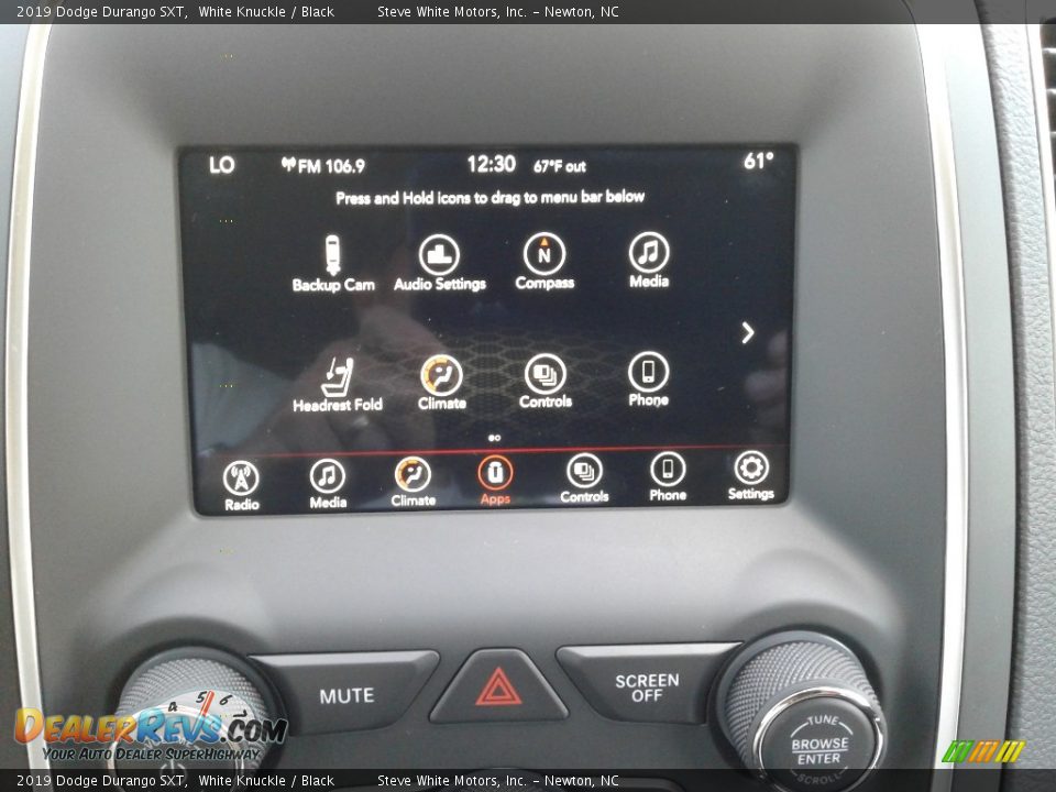 2019 Dodge Durango SXT White Knuckle / Black Photo #28