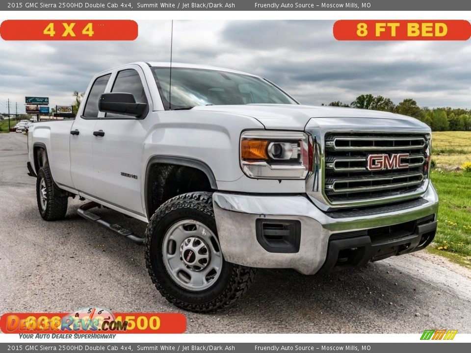 2015 GMC Sierra 2500HD Double Cab 4x4 Summit White / Jet Black/Dark Ash Photo #1