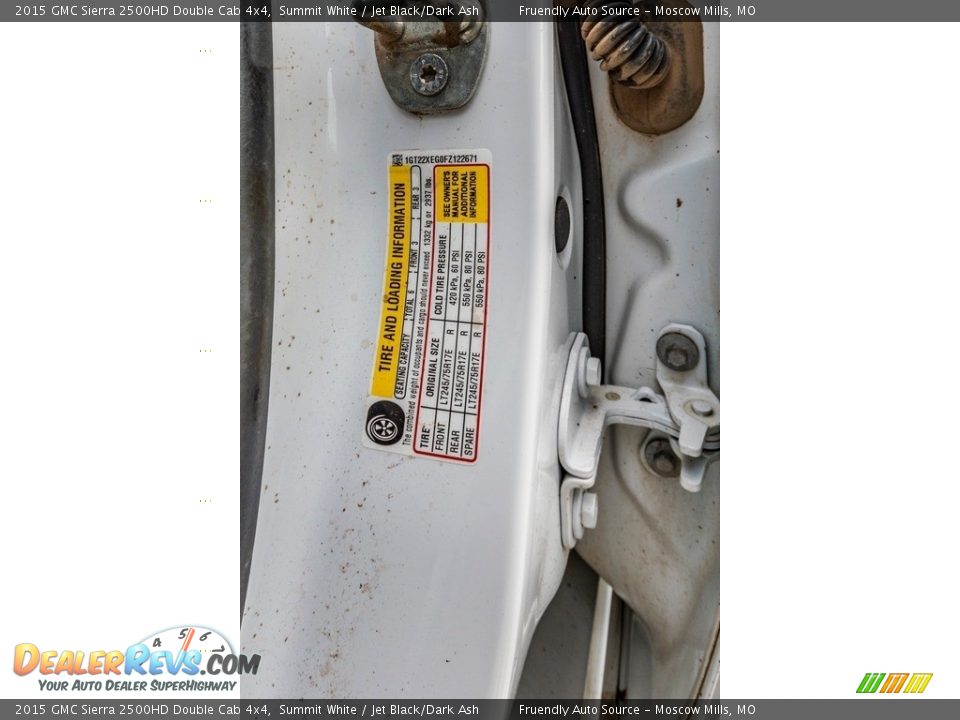 2015 GMC Sierra 2500HD Double Cab 4x4 Summit White / Jet Black/Dark Ash Photo #34