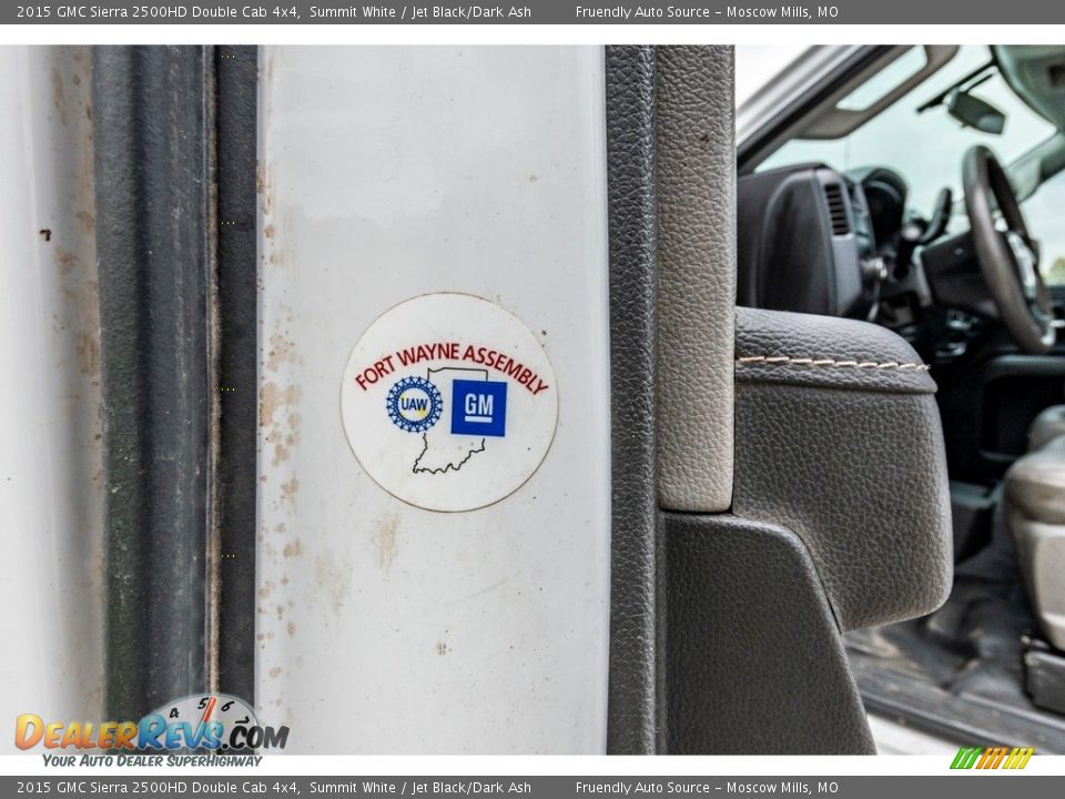 2015 GMC Sierra 2500HD Double Cab 4x4 Summit White / Jet Black/Dark Ash Photo #36