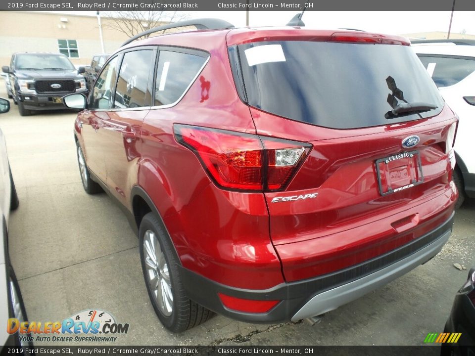 2019 Ford Escape SEL Ruby Red / Chromite Gray/Charcoal Black Photo #3