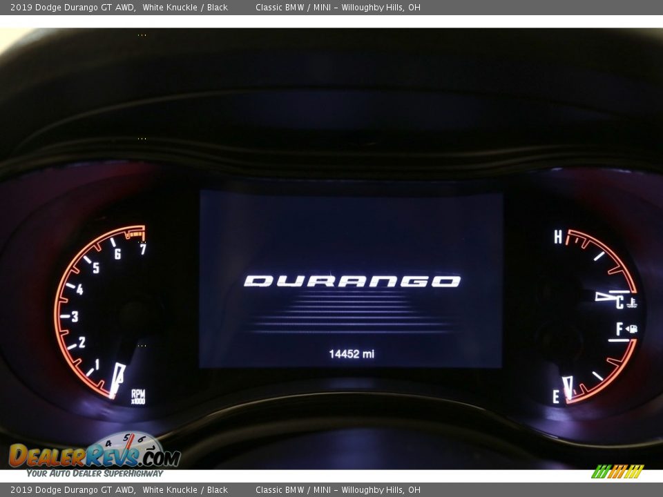 2019 Dodge Durango GT AWD White Knuckle / Black Photo #8
