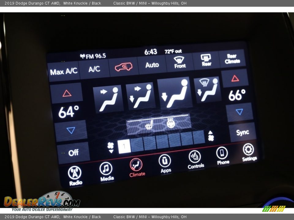 2019 Dodge Durango GT AWD White Knuckle / Black Photo #13