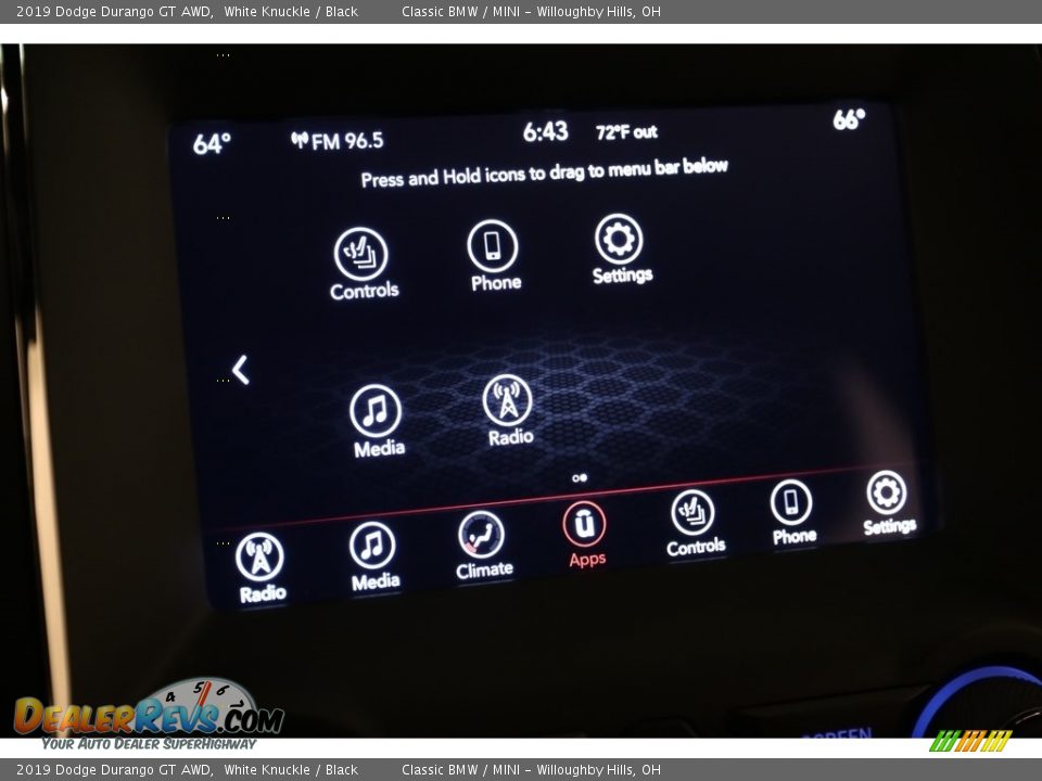 2019 Dodge Durango GT AWD White Knuckle / Black Photo #15
