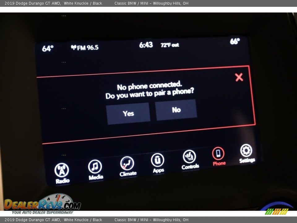 2019 Dodge Durango GT AWD White Knuckle / Black Photo #17