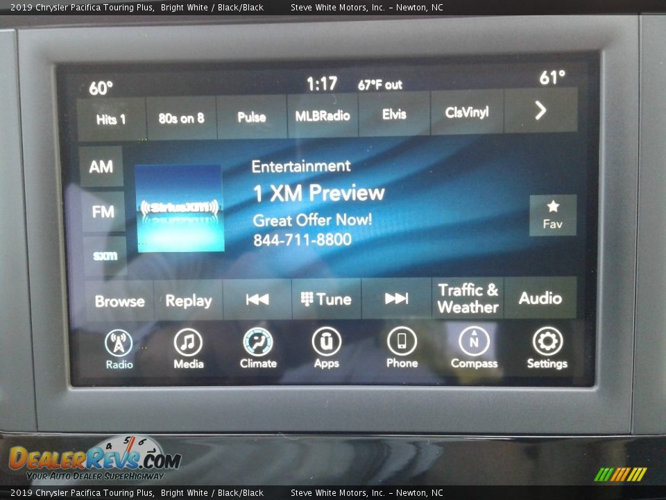 2019 Chrysler Pacifica Touring Plus Bright White / Black/Black Photo #24