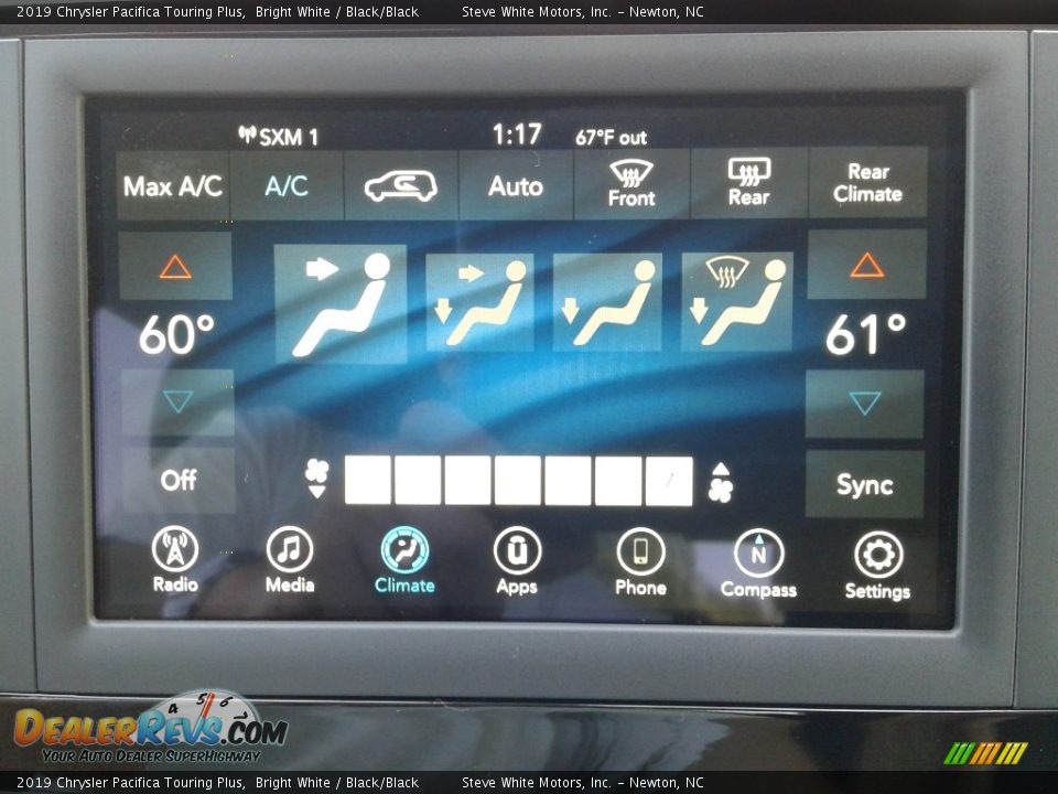 2019 Chrysler Pacifica Touring Plus Bright White / Black/Black Photo #25