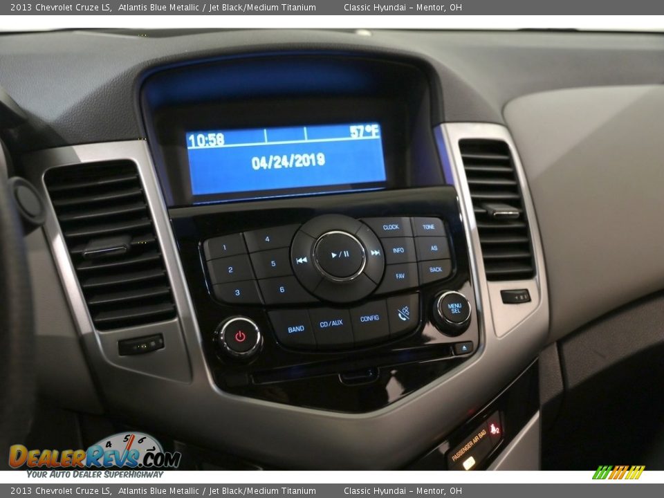 2013 Chevrolet Cruze LS Atlantis Blue Metallic / Jet Black/Medium Titanium Photo #8