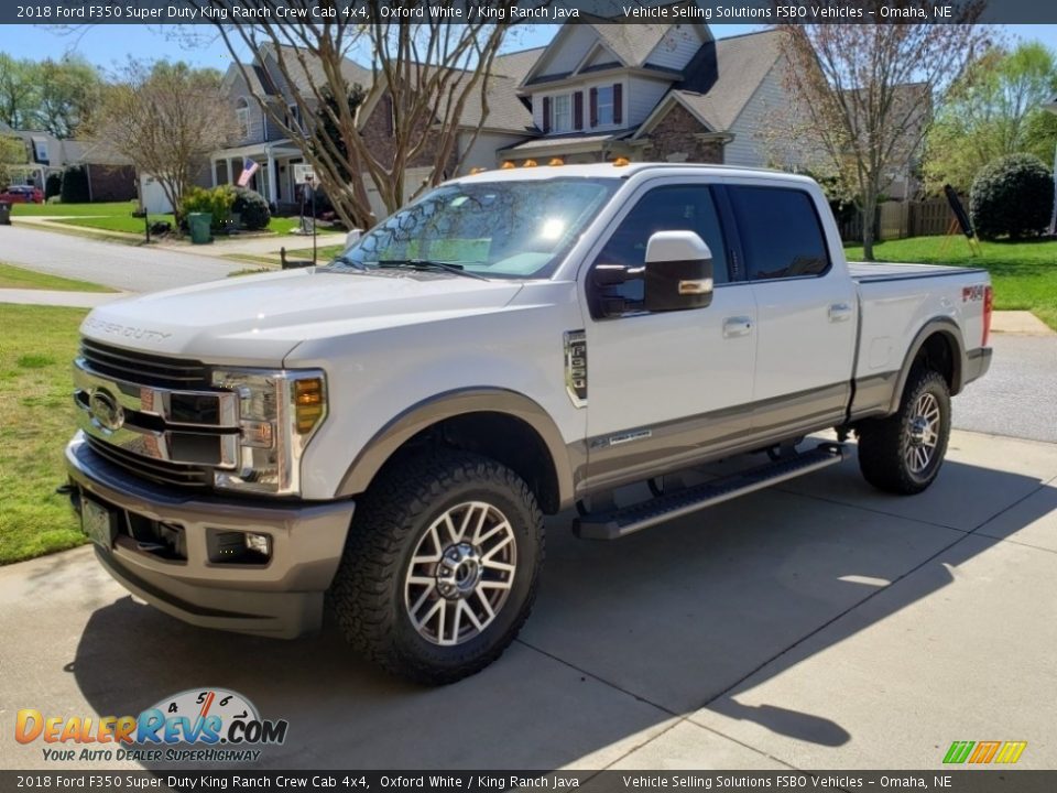 2018 Ford F350 Super Duty King Ranch Crew Cab 4x4 Oxford White / King Ranch Java Photo #1