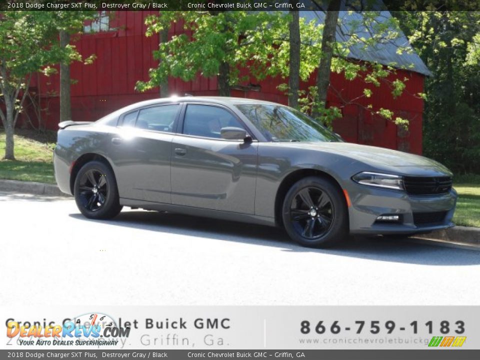 2018 Dodge Charger SXT Plus Destroyer Gray / Black Photo #1