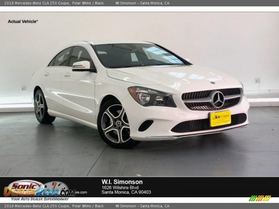 2019 Mercedes-Benz CLA 250 Coupe Polar White / Black Photo #1