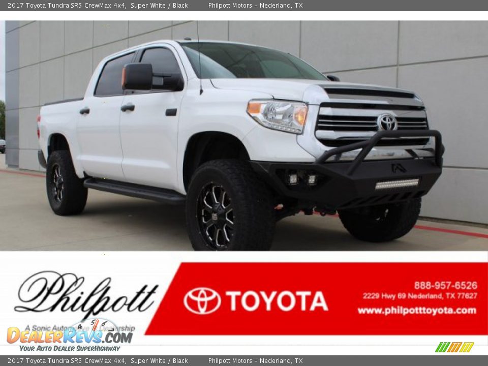 2017 Toyota Tundra SR5 CrewMax 4x4 Super White / Black Photo #1