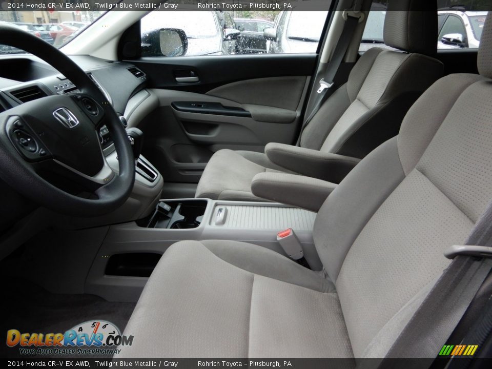 2014 Honda CR-V EX AWD Twilight Blue Metallic / Gray Photo #6