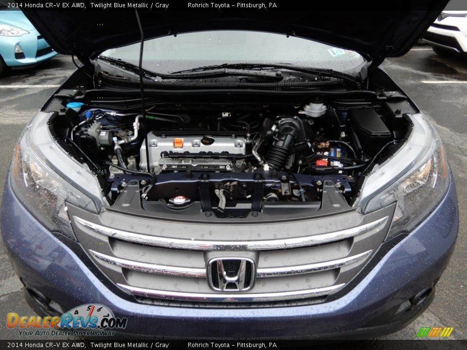 2014 Honda CR-V EX AWD Twilight Blue Metallic / Gray Photo #11
