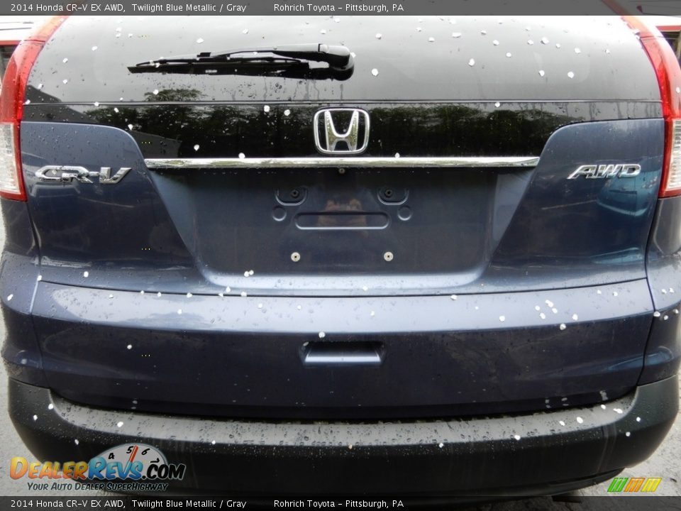 2014 Honda CR-V EX AWD Twilight Blue Metallic / Gray Photo #16